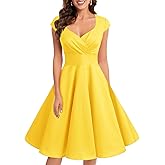 Bbonlinedress Women Short 1950s Retro Vintage Cocktail Party Swing Dresses