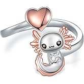 Axolotl Rings 925 Sterling Silver Cute Axolotl Ring Jewelry Gift for Women
