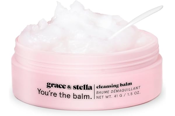 grace & stella Cleansing Balm - F Balm Makeup Remover - Moisturizing Oil Cleanser Balm to Melt Makeup - Deep Cleansing Make U