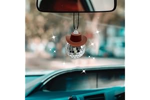 SPANSEE Brown Car Accessories for Women, Disco Ball Ornaments, Car Disco Ball, Disco Ball Car Accessory, Disco Ball for Car, Automotive Interior Accessories, Disco Ball for 70s Party Favor Decorations