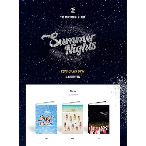 Amazon.com: TWICE [Summer Nights] Album Random CD+5p Photo Card+1p