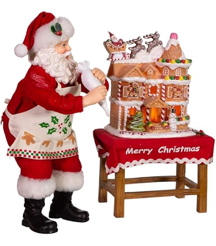 Amazon.com: Possible Dreams Clothtique Santa With White Coat