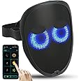 brookhaus Led Mask, Bluetooth App Controlled Halloween Masks, Luminous Mask for Adults, Light up Costumes Masks