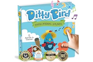 Ditty Bird Farm Animals Sound Book for Toddlers | Interactive Farm Board Book with Real Animal Sounds | Touch & Sound Book for Ages 1-3 | Sensory, Musical Book for Toddlers
