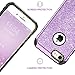 BENTOBEN Case for iPhone 8 / iPhone 7, Shockproof Glitter Sparkly Slim Dual Layer Hybrid Hard PC Soft TPU Girls Women Cover Shiny Leather Full Body Protective Phone Case for Apple iPhone 8/7, Purple