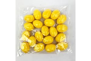 GENERIC 20Pcs Mini Fake Lemon Strawberry Oranges Fruit,Plastic Foam Vegetables Fruit as Home Party Ornament Craft Photography Props Gift 3-6CM(Lemon)