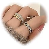 W WEILIRIAN Vintage Beige Enamel Rings for Women lattice Knuckle Rings Minimal Stacking Ring Boho Finger Ring Enamel Open Ring Handmade Adjustable Ring Jewelry for Girls Gifts