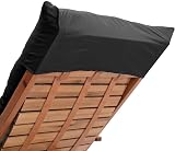 DKIEI Sun Lounger Cushion Replacement 160x50x8cm Black Anti-slip Straps view 8