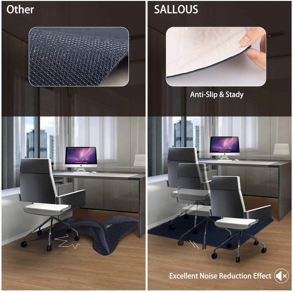Office Chair Mat, Upgraded Version - Opaque Hard Floor Chair Mat, 0.16" Thick Multi-Purpose Low Pile Desk Mat for Hardwood Floor (Dark Gray) : Office Products
