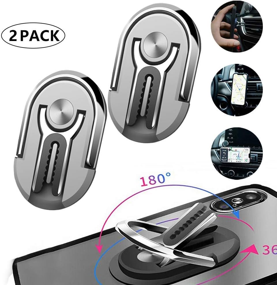 HIPIBEST Yoruii Multipurpose Mobile Phone Bracket Holder Phone Ring Holder Finger Kickstand Stand 360 Degree Rotation for Car Home Magnetic Car Mount with All Smartphone for Car
