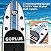 Goplus Inflatable Stand up Paddle Board Surfboard SUP Board with Adjustable Paddle Carry Bag Manual Pump Repair Kit Removable Fin for All Skill Levels, 6
