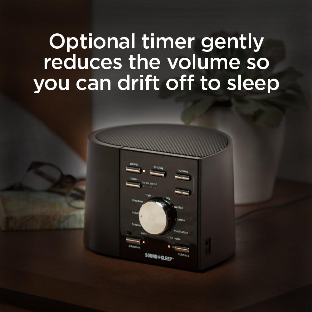 Sound+Sleep High Fidelity Sleep Sound Machine with Real Non-Looping Nature Sounds, Fan Sounds, White Noise, and Adaptive Sound Technology: Home & Kitchen