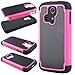 Kyocera Hydro Icon / Hydro Life Case - Armatus Gear (TM) Slim Defender Hex Grid Hybrid Armor Case Impact Resistant Protector Cover For Kyocera Hydro Icon C6730 / Hydro Life C6530 - Pink