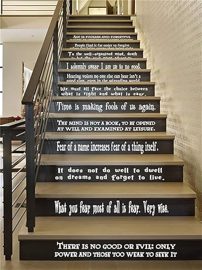 wandaufkleber weihnachten eule Hogwarts Set von 12 Zitate Harry Potter inspiriert Vinyl Wand oder Treppe Decals von Dumbledor