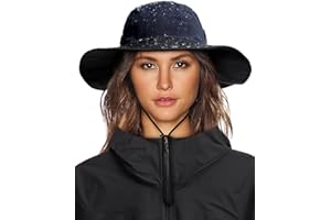SHINCHIC Womens Winter Waterproof Bucket Hat Warm Fleece Lined Rain Hat UPF50+ Mens Outdoor Adventure Research Hiking Safari Cap