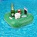 FEEBRIA Inflatable Floating Drink Holder with 4 Holes Large Capacity,Drink Float for Pool Party Beach (Green)