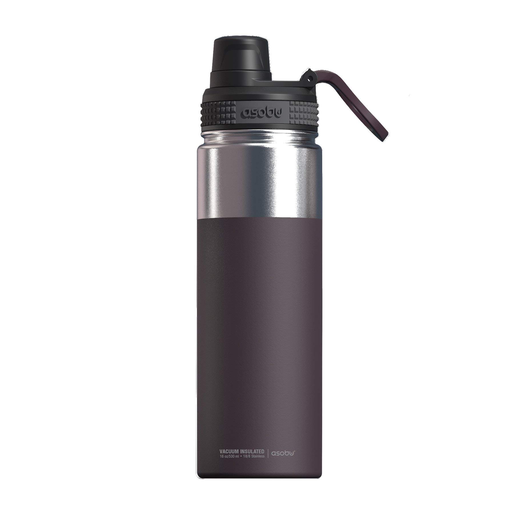 Asobu BPA Free Alpine 18 OZ Flask Water Bottle Made of Stainless Steel with Easy Grip Handle and Easy Access Spout Stays Hot/Cold for 12/24 Hours (Burgundy)