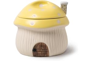 RESVUGA French Onion Soup Bowl with Lid, Ramekin, Funny Mushroom House Style Novelty Bowl, Lava Cakes, Creme Brulee, Egg cook