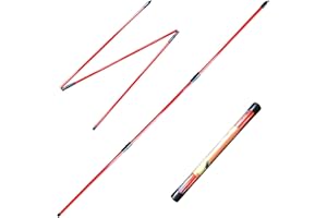 RUTHNISSI Golf Alignment Sticks (Pack of 2) 48-inch Collapsible Golf Alignment Sticks for Aiming,Putting,Full Swing Trainer,Posture Corrector,Portable Golf Training Equipment with Tube Case
