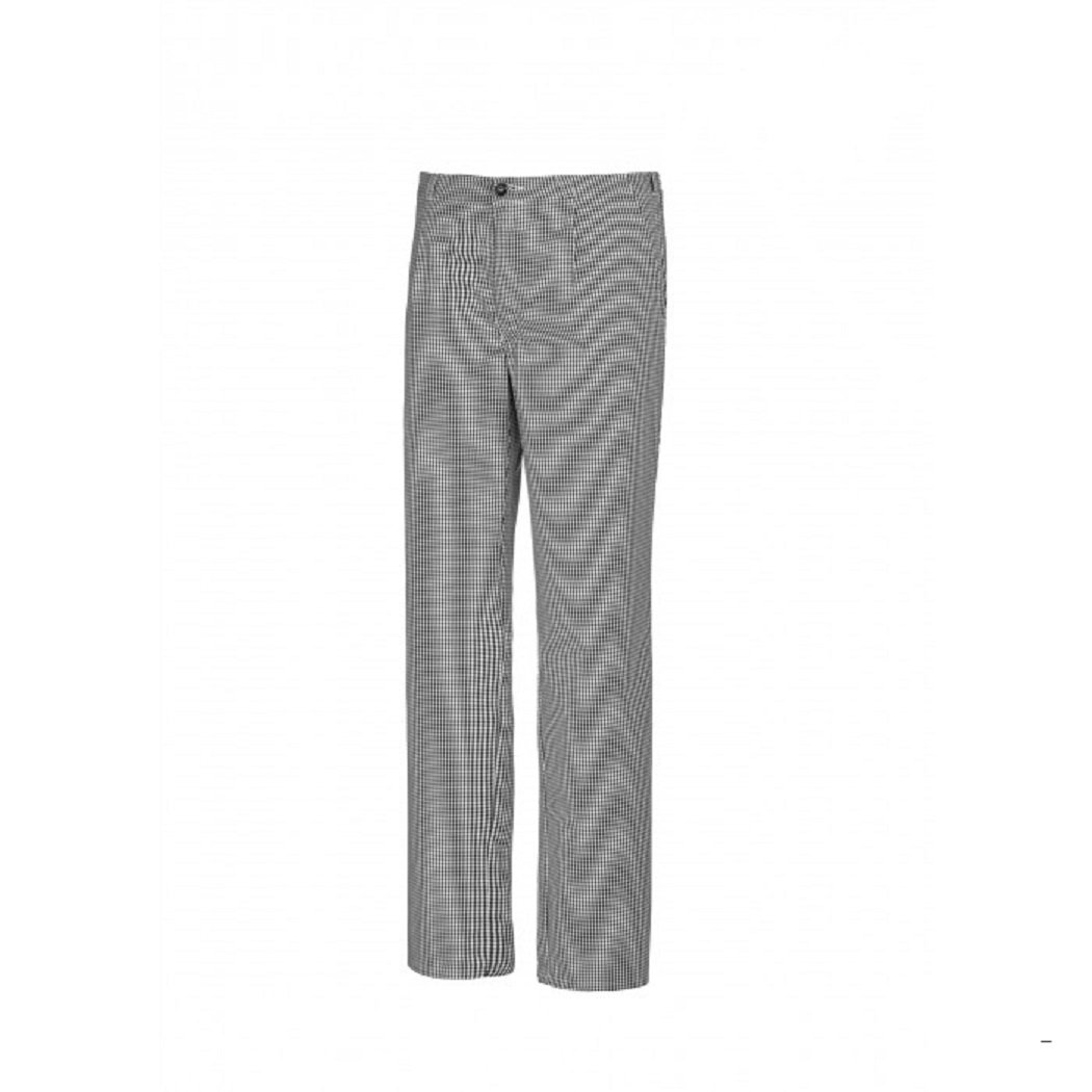 BP 1353-910-33-52, Chef's/baker's trousers, with pleats and pockets 220,00 g/m², Pure cotton black-white check pattern, 35/36