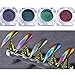 BORN PRETTY 4 Boxes Nail Art Chameleon Peacock Holographic Mirror Powder manicuring Iridescent Pigment Laser Colorful Neon Dust Glitter, 0.5g/Box
