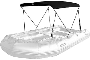 Seamander Inflatable Boat Bimini Tops,Rib Canopy Boat Top Cover 1.5mm Thickness Aluminum Tube with Mounting Hardwares