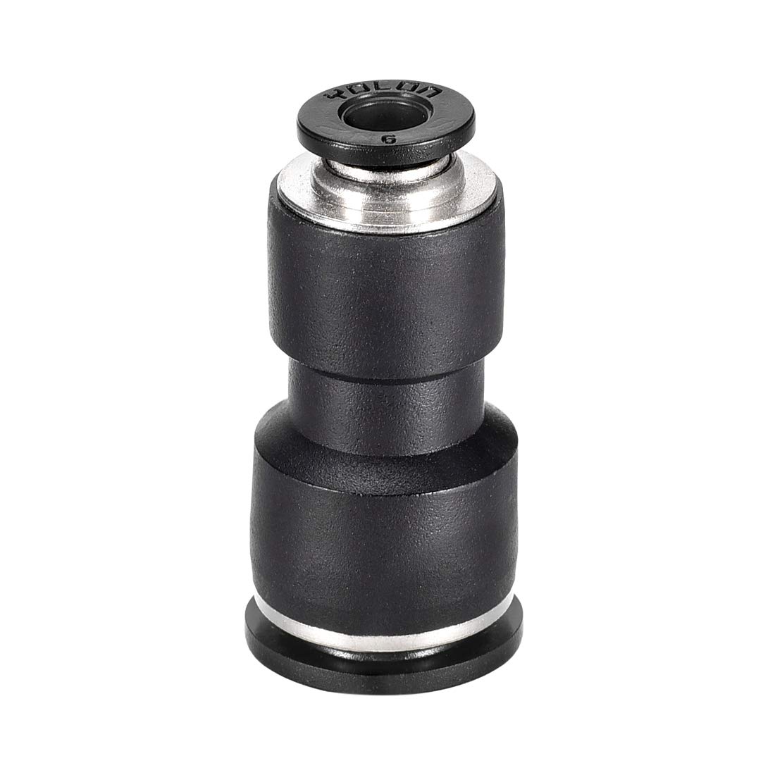 sourcing map Plastic Straight Union Push to Connect Tube Fitting 12mm-6mm OD Push Fit Lock