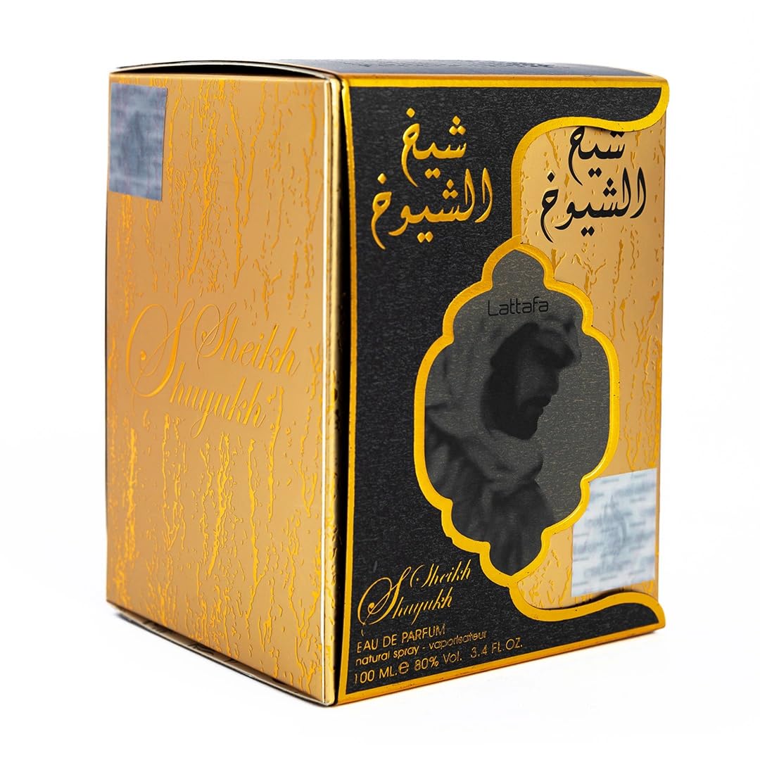 Lattafa Sheikh Al Shuyukh Luxe Edition Eau de Parfum Spray for Unisex, 3.4 Ounce