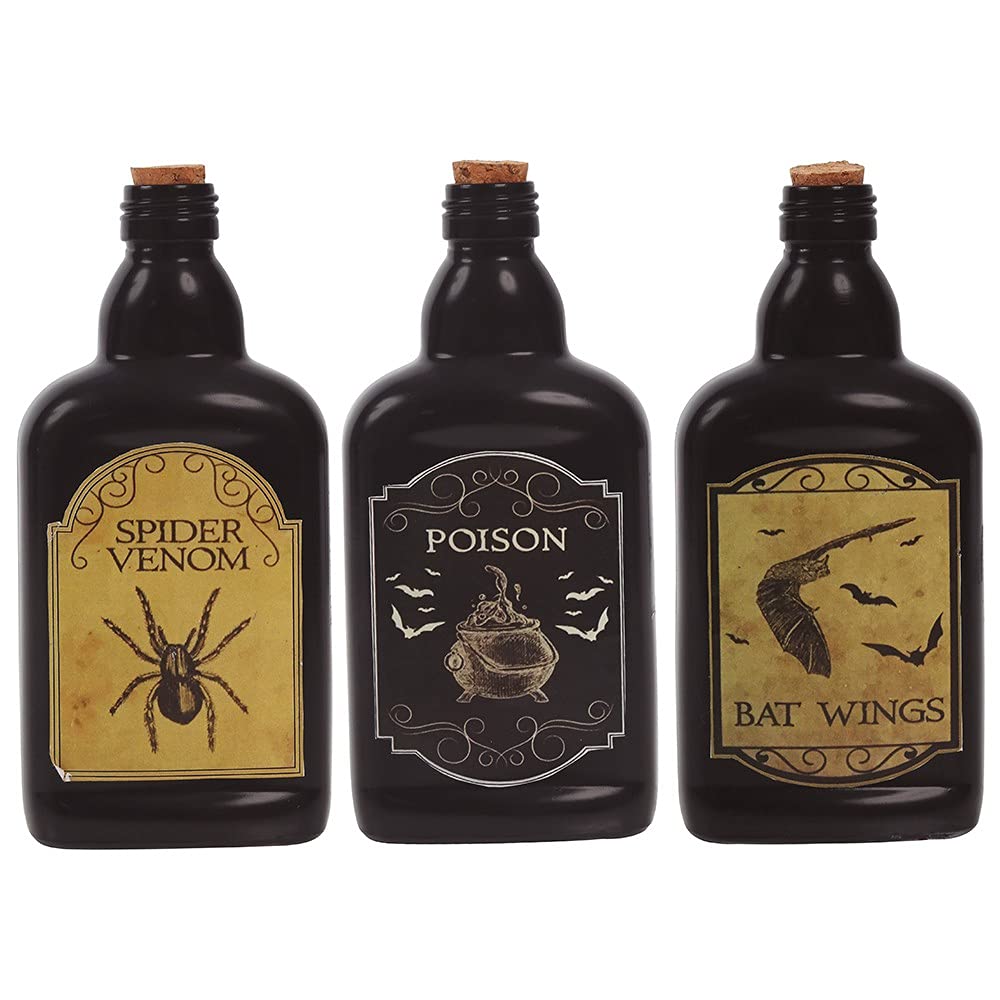 FIESTAS GUIRCA 7.5" Assorted Glass Poison Bottles