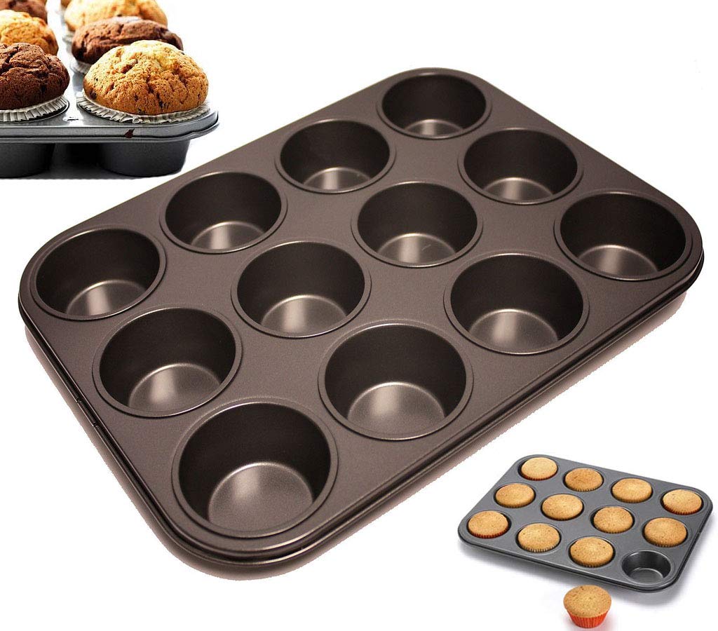 PRIMA 35 x 26 x 3 cm 1-Piece Non-Stick Muffin Pan