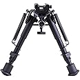 CVLIFE 6-9 Inches Tactical Rifle Bipod Adjustable Spring Return with Adapter