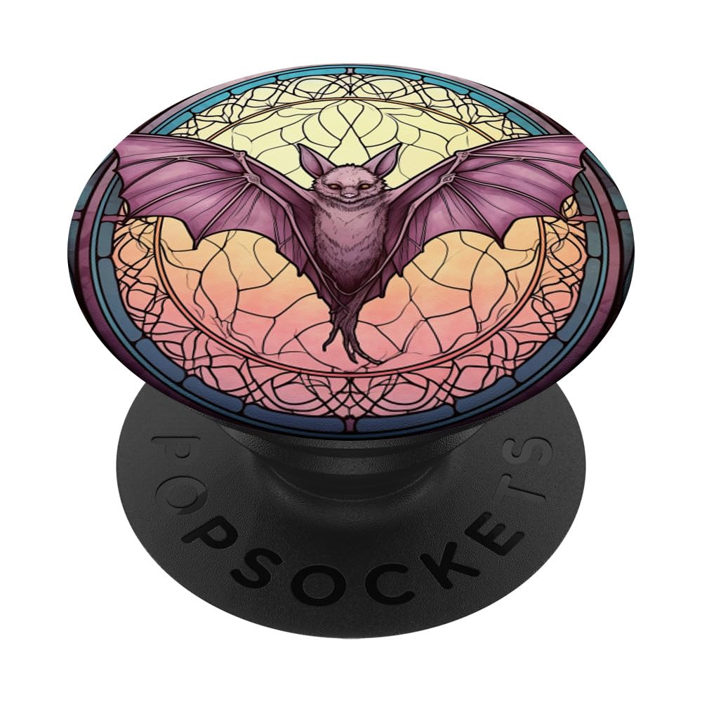 Bat Stained Glass PopSockets Swappable PopGrip