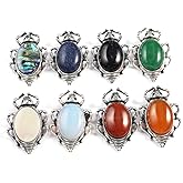 Zotoone 4pcs Natural Stone Pendant Insect Shape Agate Quartz Healing Crystal Stone Charms For Jewelry Making DIY Necklace