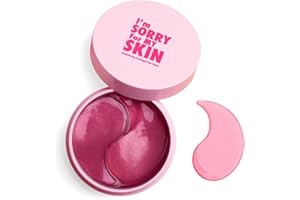I'M SORRY FOR MY SKIN Brightening Hydrogel Eye Patch, Korean Skincare Under Eye Treatment for Puffy Eyes & Dark Circles, Anti
