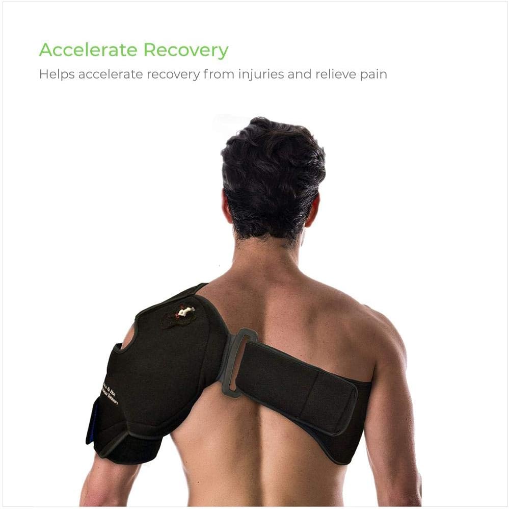 NatraCure Hot/Cold & Compression Shoulder Support 6032 - (Left/Right Shoulder Brace) - (for Shoulder Sprains, Strains and Post Rotator Cuff Surgery): Health & Personal Care