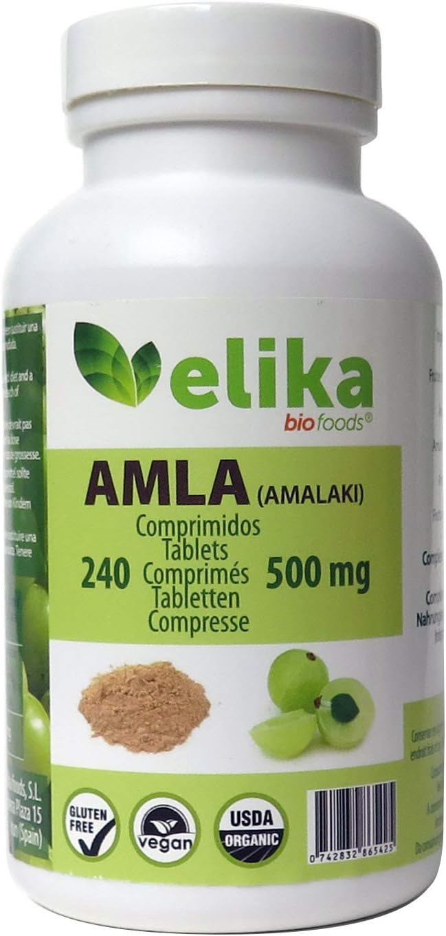 Amla Himalayan/240 tablets (no capsules), 500mg powder-based, hair and skin strengthening. Contains vitamin C, minerals and antioxidants. Easy to swallow