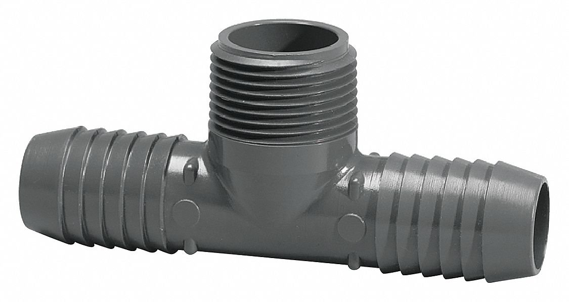 1/2" Insert x Insert x MNPT PVC Male Adapter Tee