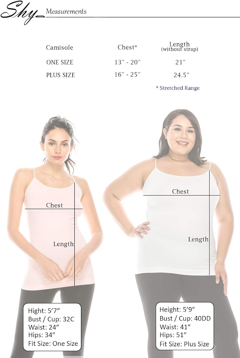 Seamless Spaghetti Camisole Tank Top - Womens Basic Plain Solid Lingerie Tanktop Long Slim Strap Nursing Cami Made in USA: Clothing