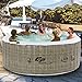 Goplus 4-6 Person Outdoor Spa Inflatable Hot Tub for Portable Jets Bubble Massage Relaxing w/Accessories Set (6-Person, Coffee)