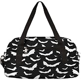 AUUXVA Halloween Bats Kids Duffle Bag for Boys Girls Black Sport Gym Bag Kids Carry-On Bag for School Practice Ballet, Trick Treat Overnight/Weekender Travel Duffel Bag