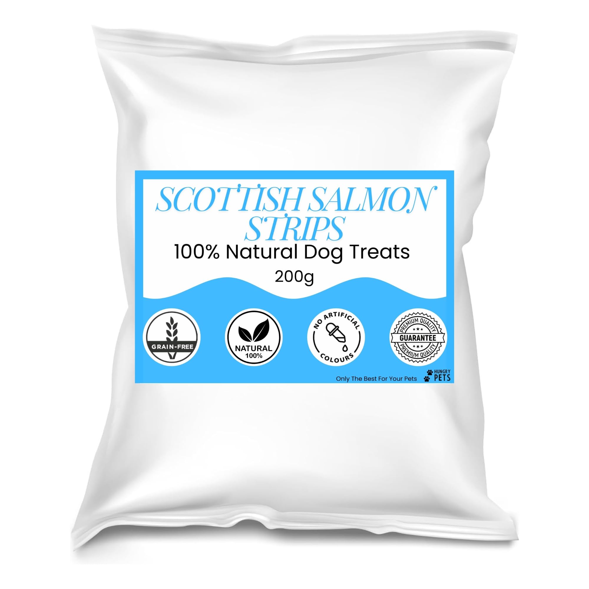 Premium Natural Dog Treat (200g, Scottish Salmon Strips)