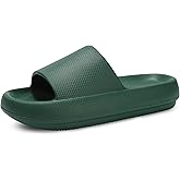 welltree Slides for Women Men Pillow Slippers Non-Slip Bathroom Shower Sandals Soft Thick Sole Indoor and Outdoor Slides