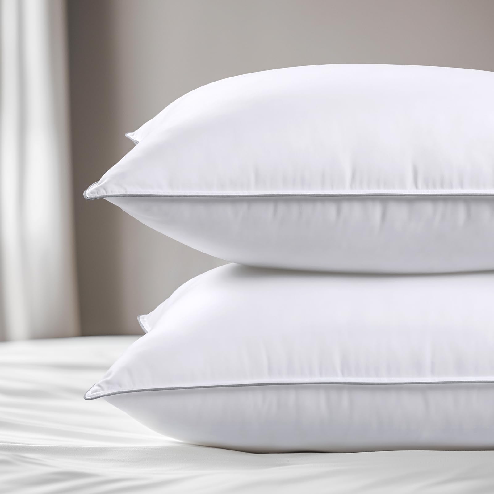 Photo 1 of viewstar Bed Pillows King Size Set of 2, Hotel Quality, Down Alternative Big Pillow for Back, Stomach or Side Sleepers, Firm