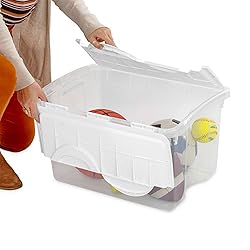 Sterilite 48 Qt Hinged Lid Storage Box, Stackable