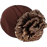 YiYi Operation Women Big Flower Turban Hat Head wrap Headwear Cancer Chemo Beanie Cap Hair Loss Cover