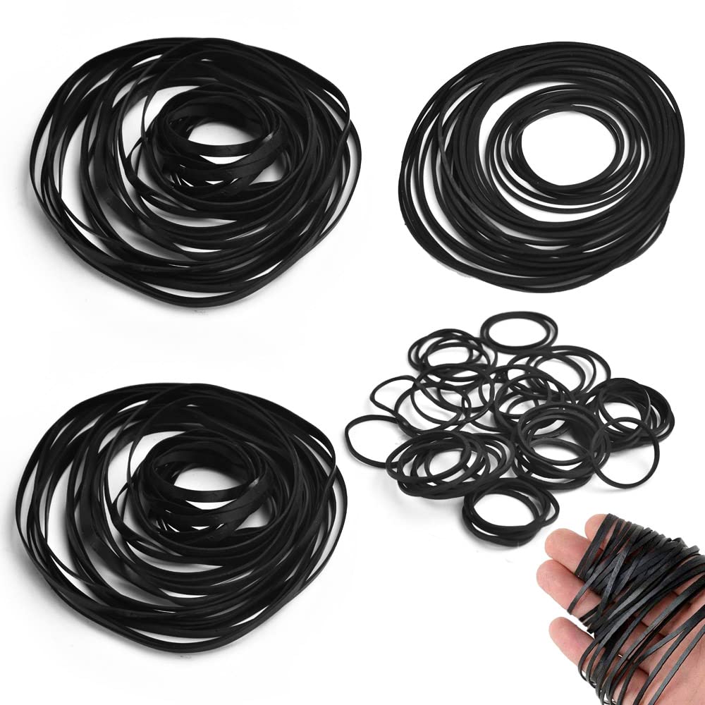SPEACOUR 180 PCS Mixed Square Cassette Tape Belt Machine Recorder Rubber Belt Mix Turntable Drive Belt Replacement Assorted Common Belt for Recorders Video Machines Walkman DVD Drive, 30mm-135mm