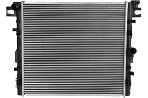 SCITOO Engine Coolant Aluminum Radiator Assembly for 2012-2018 for Jeep for Wrangler 3.6L 2007-2011 for Jeep for Wrangler 3.8L; Replace: 2957,68143886AA,55056634AB