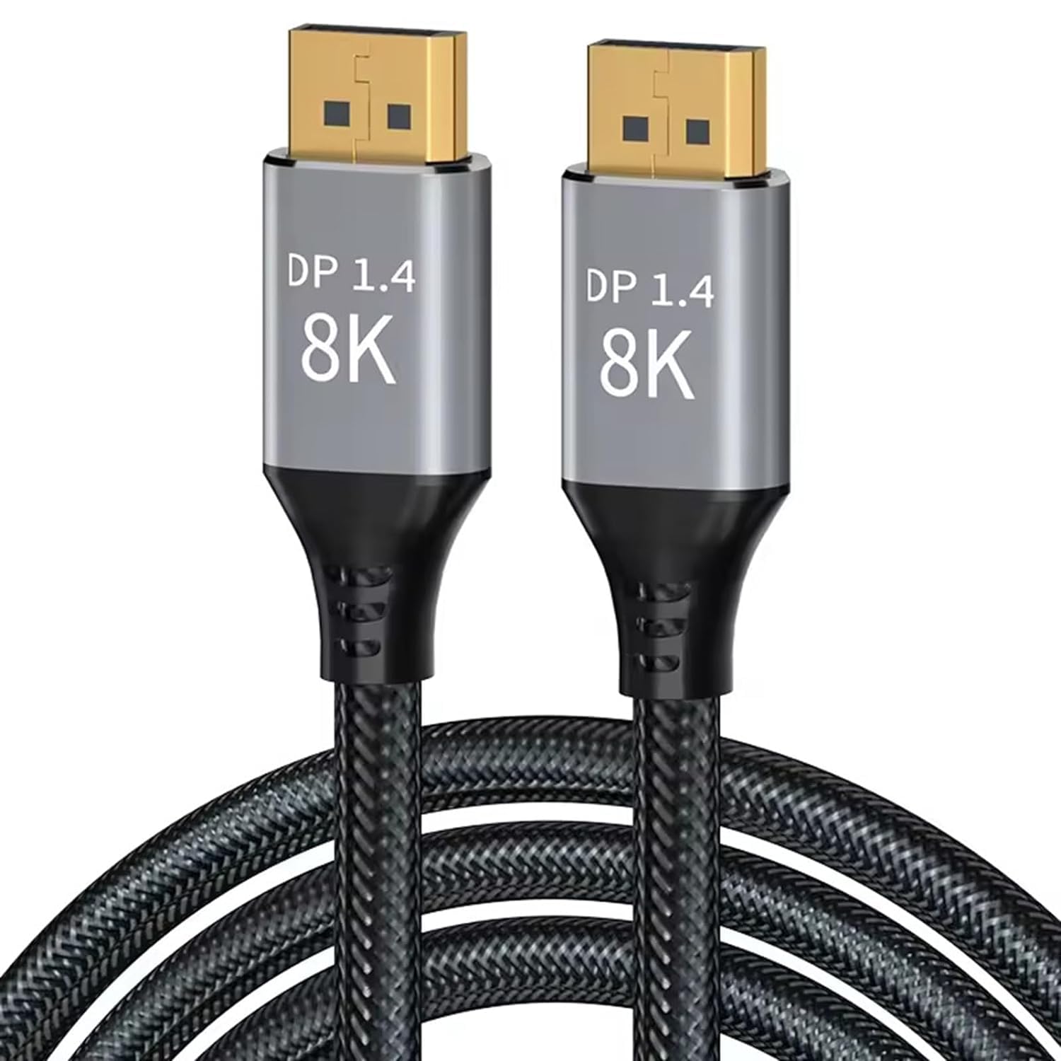 CABLEDECONN 1.5M 5FT DisplayPort 1.4 8K@60Hz 4K@144Hz High Speed 32.4Gbps HDCP 3D Slim and Flexible DP to DP Cable — image 1