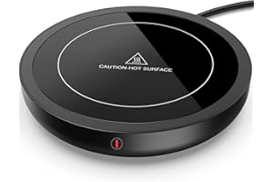 Coffee Mug Warmer, 50W Coffee Cup Warmer with 3 Temperature Settings (105℉-180℉),4 Hours Auto Shut-Off Function for Office Ho