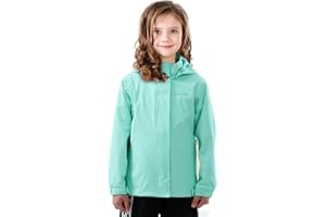 YINGJIELIDE Boys Girls Rain Jacket,Kids Lightweight Waterproof Hooded Raincoats Windbreakers,Outdoor Hiking Coat